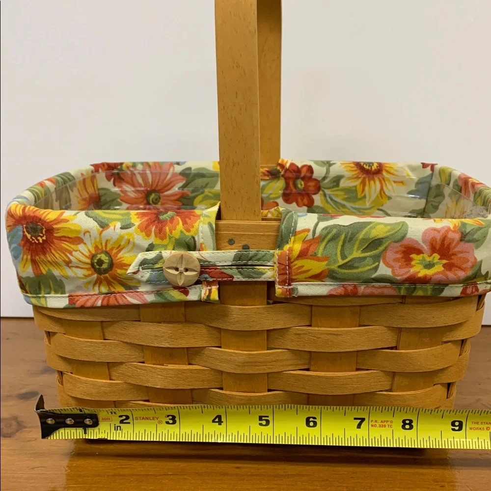 1997 Longaberger basket with floral liner.